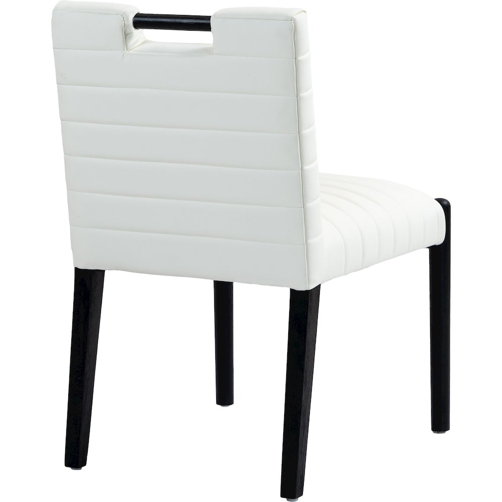 Aimee Cream Vegan Leather Dining Side Chair, Set of 2