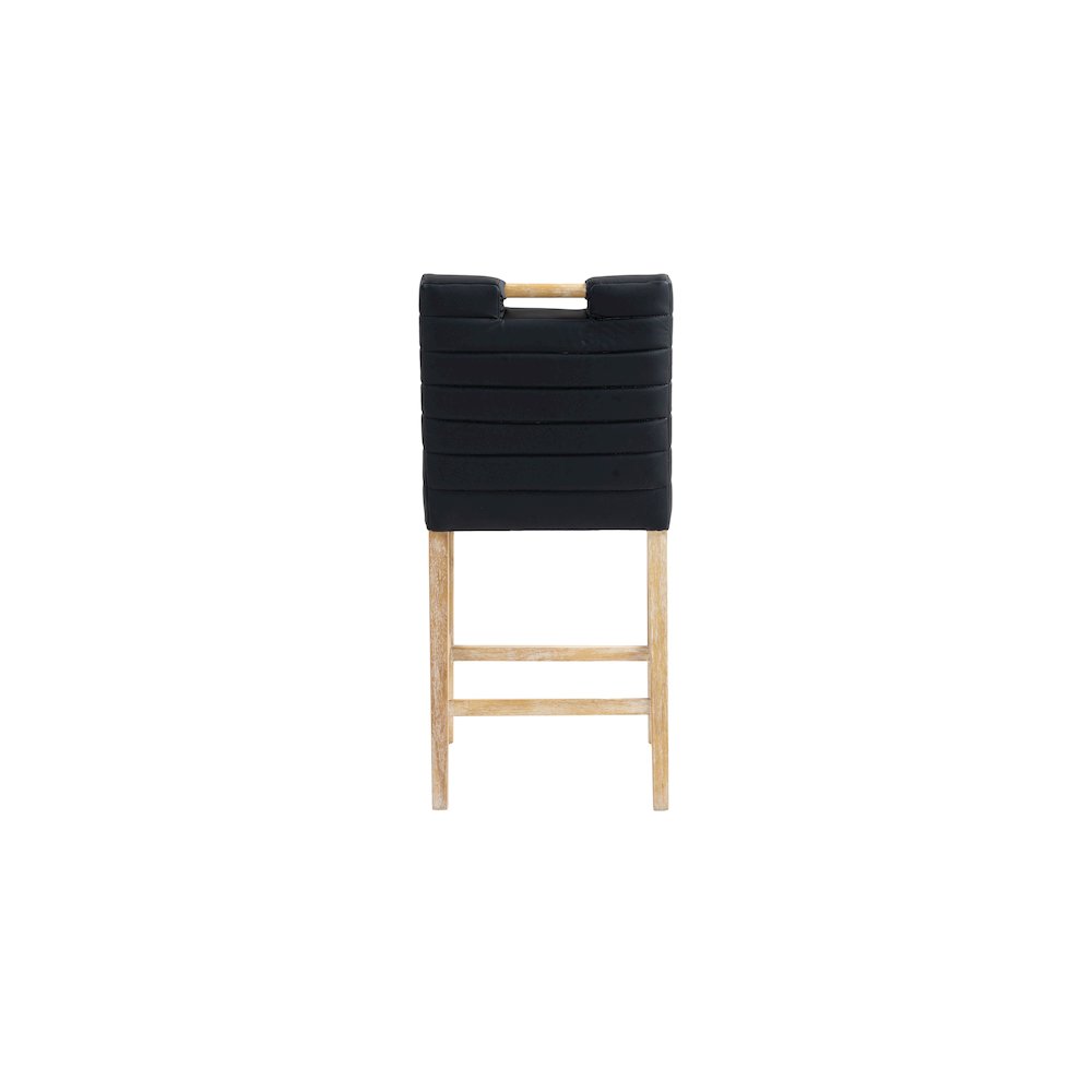 Aimee Black Vegan Leather Counter Stool