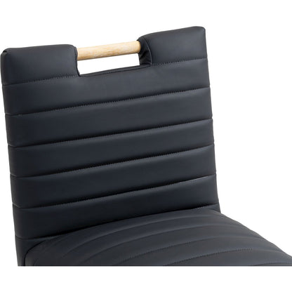 Aimee Black Vegan Leather Counter Stool