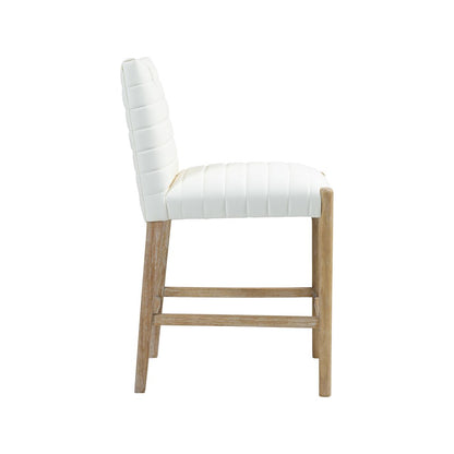Aimee Cream Vegan Leather Counter Stool