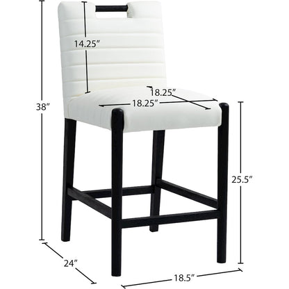 Aimee Cream Vegan Leather Counter Stool