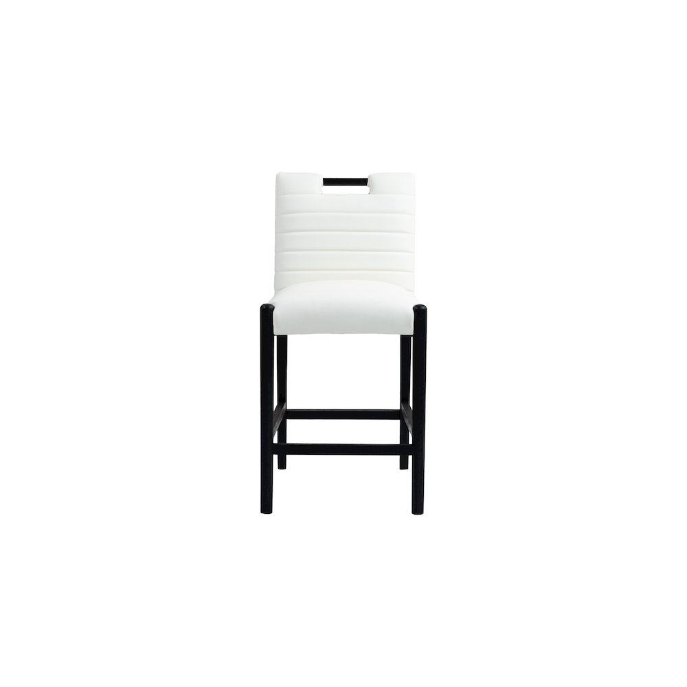 Aimee Cream Vegan Leather Counter Stool