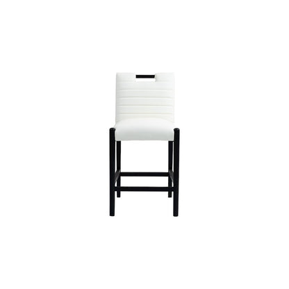 Aimee Cream Vegan Leather Counter Stool