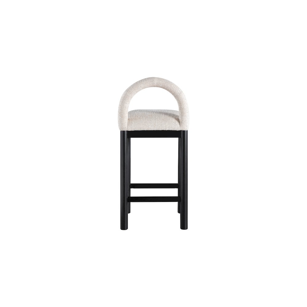 Conrad Beige Linen Textured Fabric Counter Stool