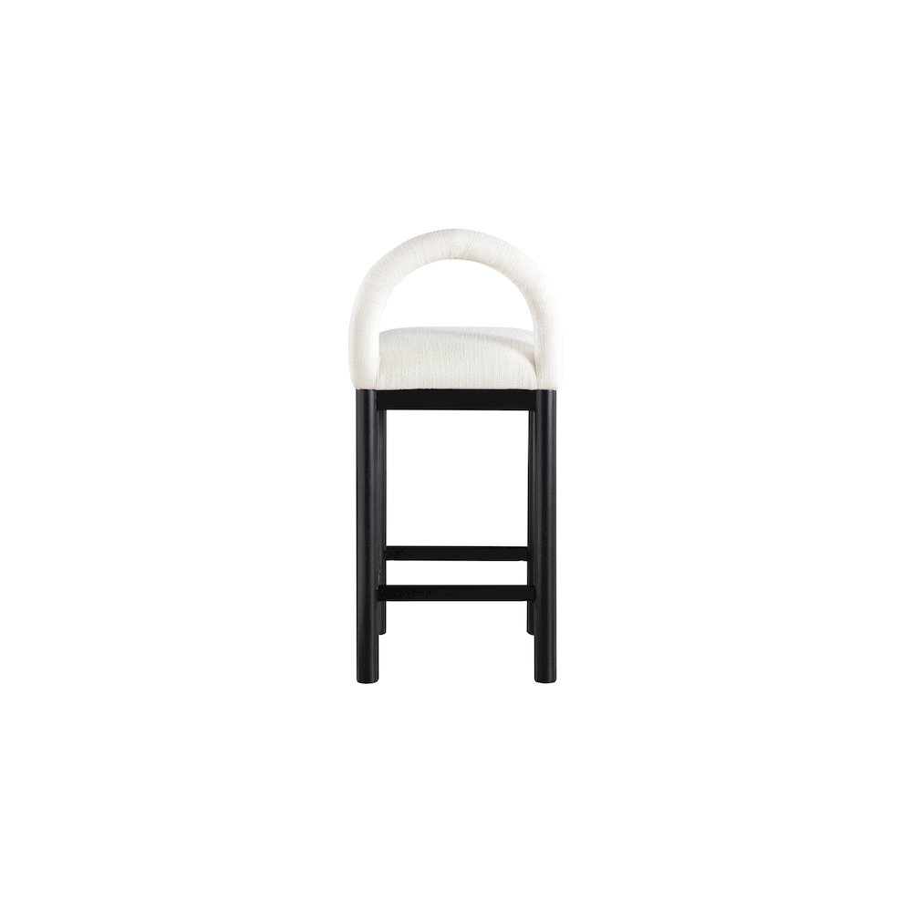 Conrad Cream Linen Textured Fabric Counter Stool