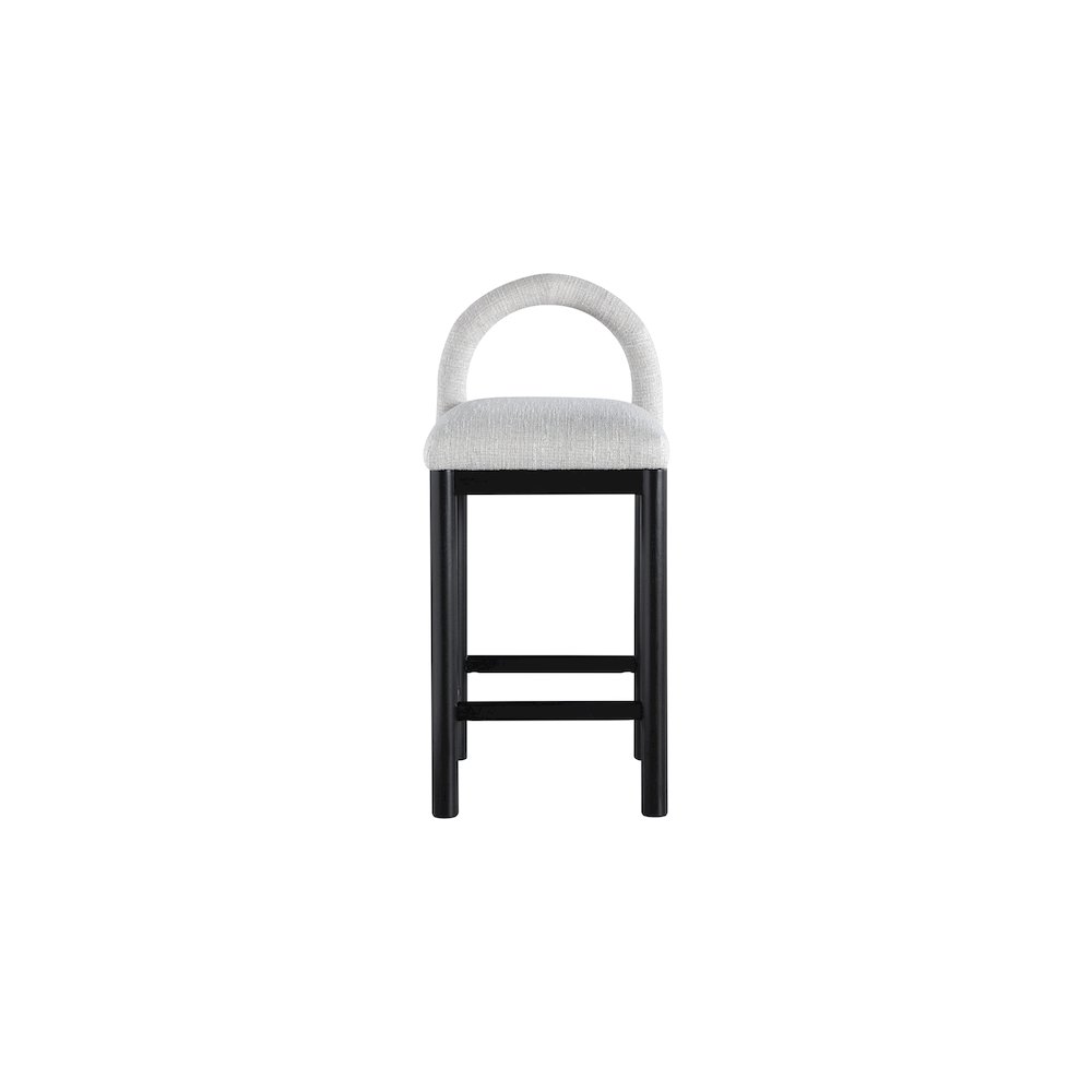 Conrad Grey Linen Textured Fabric Counter Stool