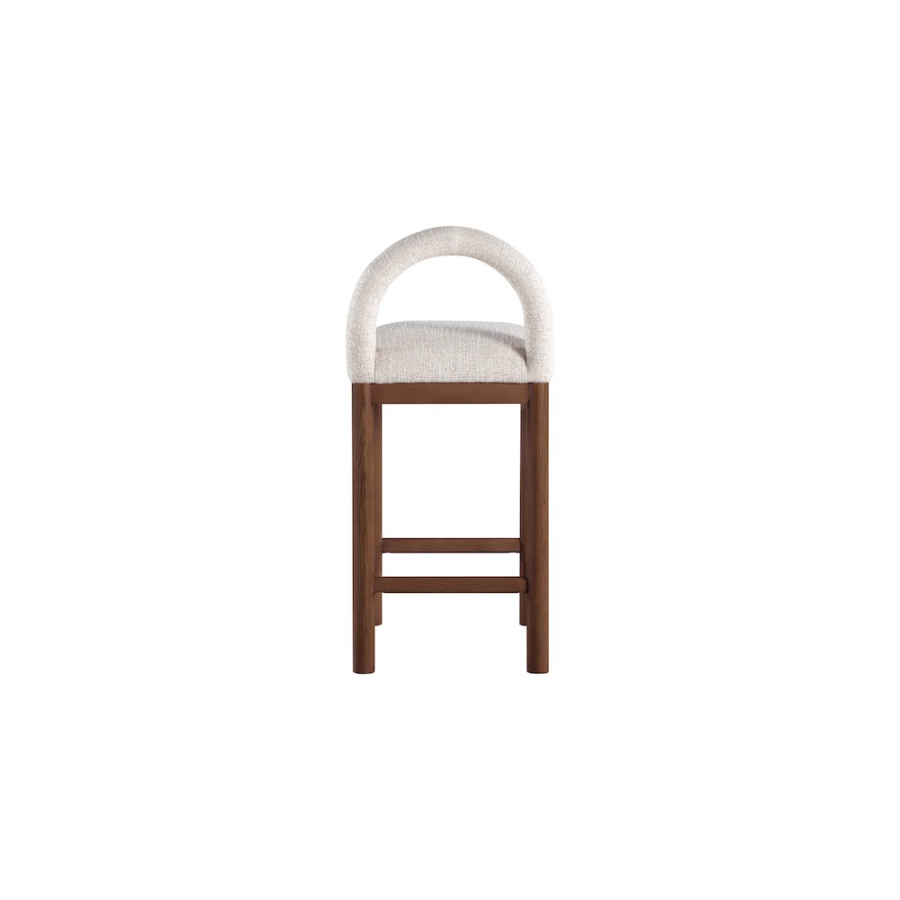 Conrad Beige Linen Textured Fabric Counter Stool