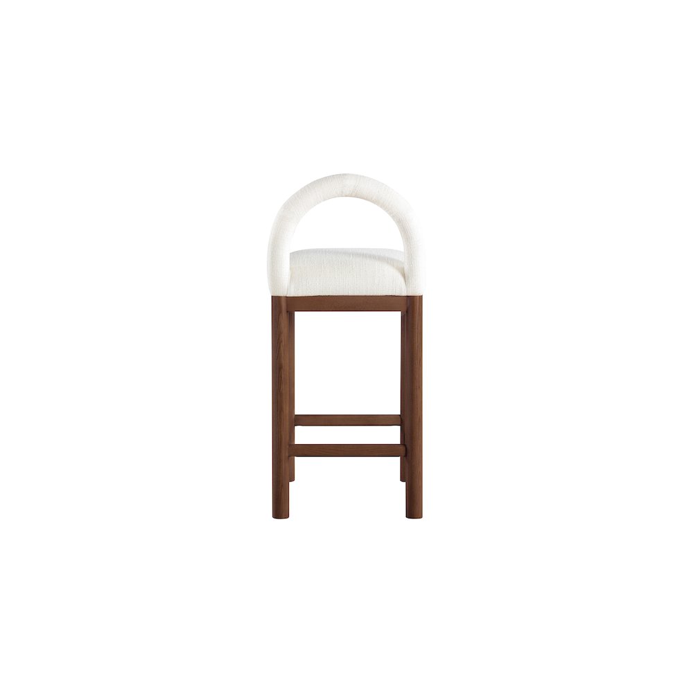 Conrad Cream Linen Textured Fabric Counter Stool