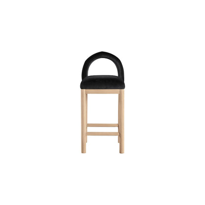 Conrad Black Velvet Counter Stool