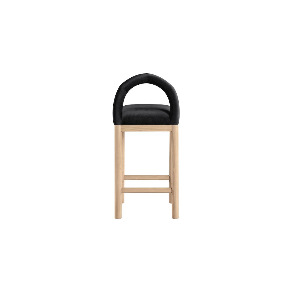 Conrad Black Velvet Counter Stool
