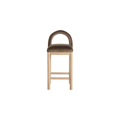 Conrad Brown Velvet Counter Stool