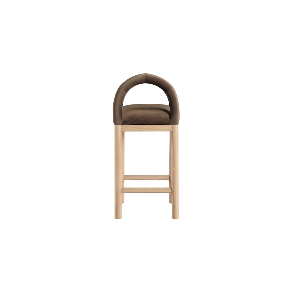 Conrad Brown Velvet Counter Stool