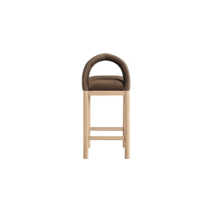 Conrad Brown Velvet Counter Stool