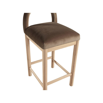 Conrad Brown Velvet Counter Stool