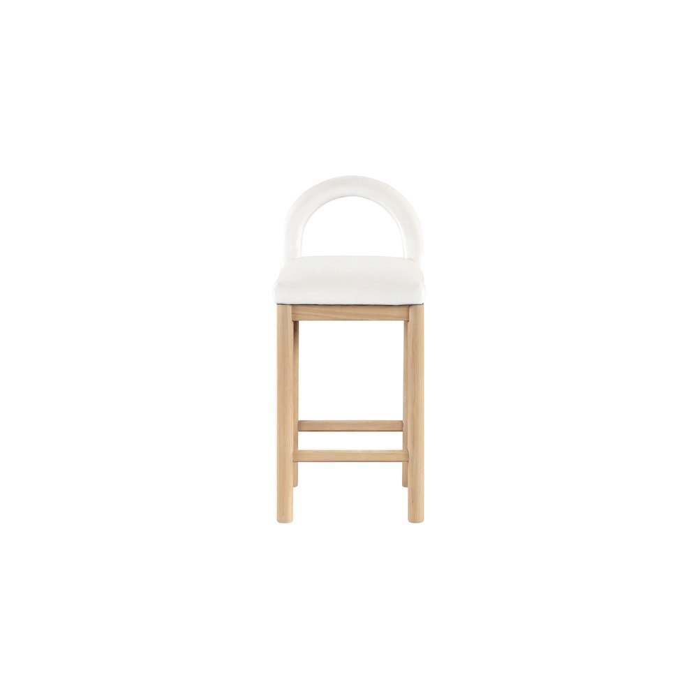 Conrad Cream Velvet Counter Stool