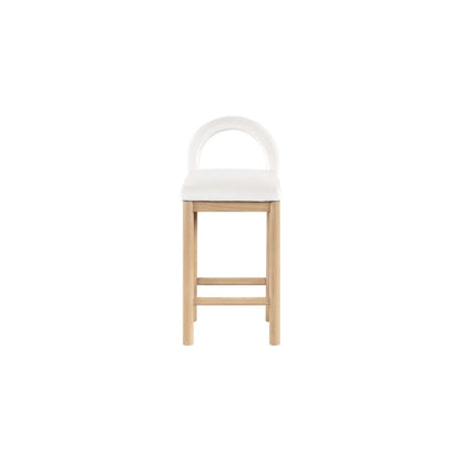 Conrad Cream Velvet Counter Stool