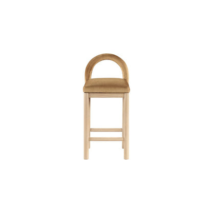 Conrad Saddle Velvet Counter Stool