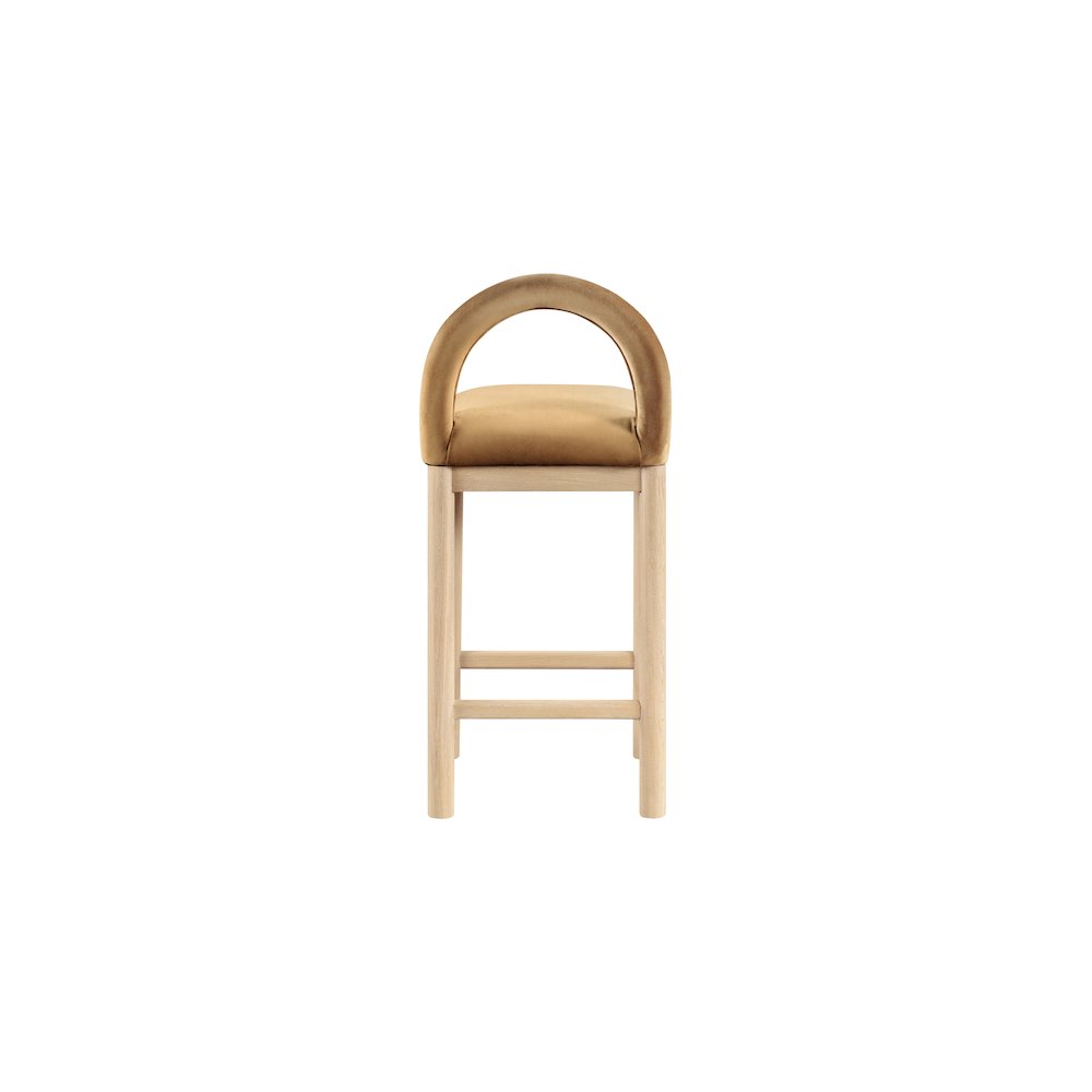Conrad Saddle Velvet Counter Stool