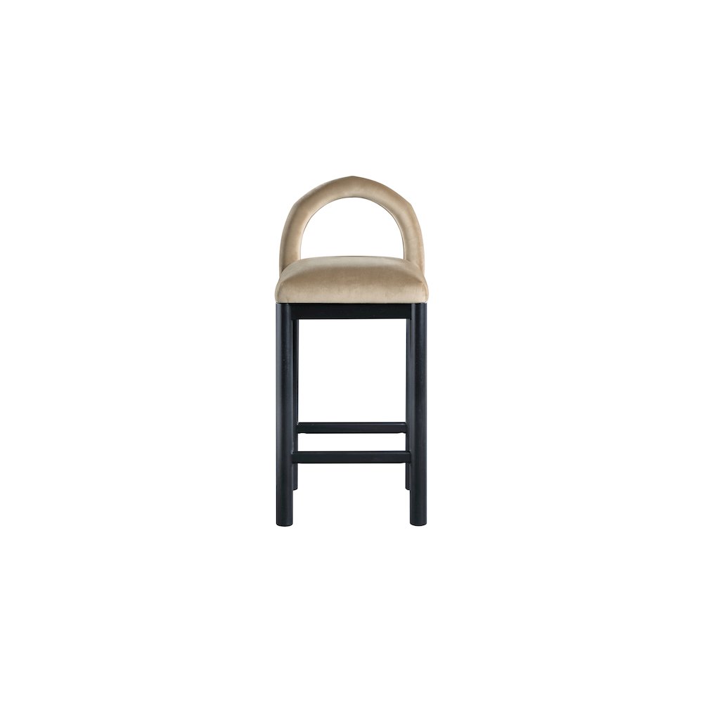 Conrad Beige Velvet Counter Stool