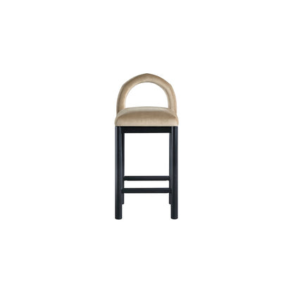 Conrad Beige Velvet Counter Stool