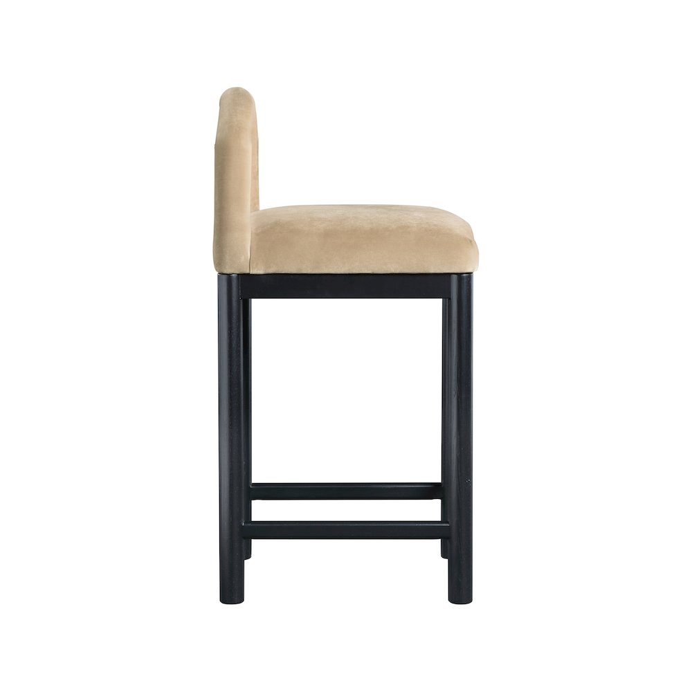 Conrad Beige Velvet Counter Stool