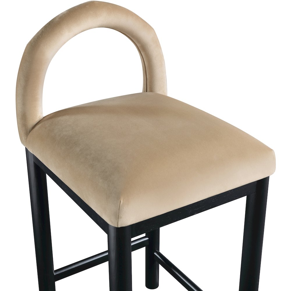 Conrad Beige Velvet Counter Stool