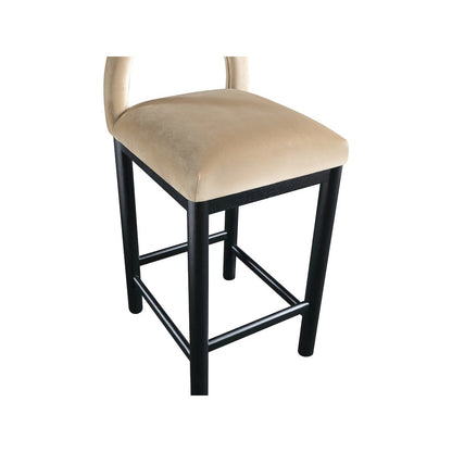 Conrad Beige Velvet Counter Stool