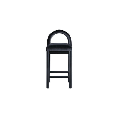 Conrad Black Velvet Counter Stool