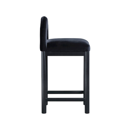 Conrad Black Velvet Counter Stool