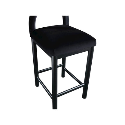 Conrad Black Velvet Counter Stool