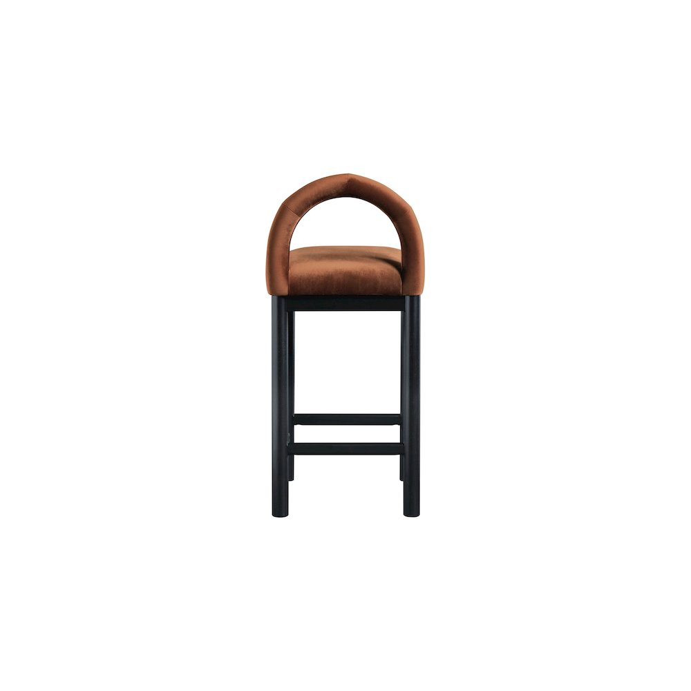 Conrad Cognac Velvet Counter Stool