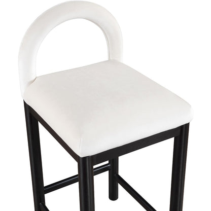 Conrad Cream Velvet Counter Stool