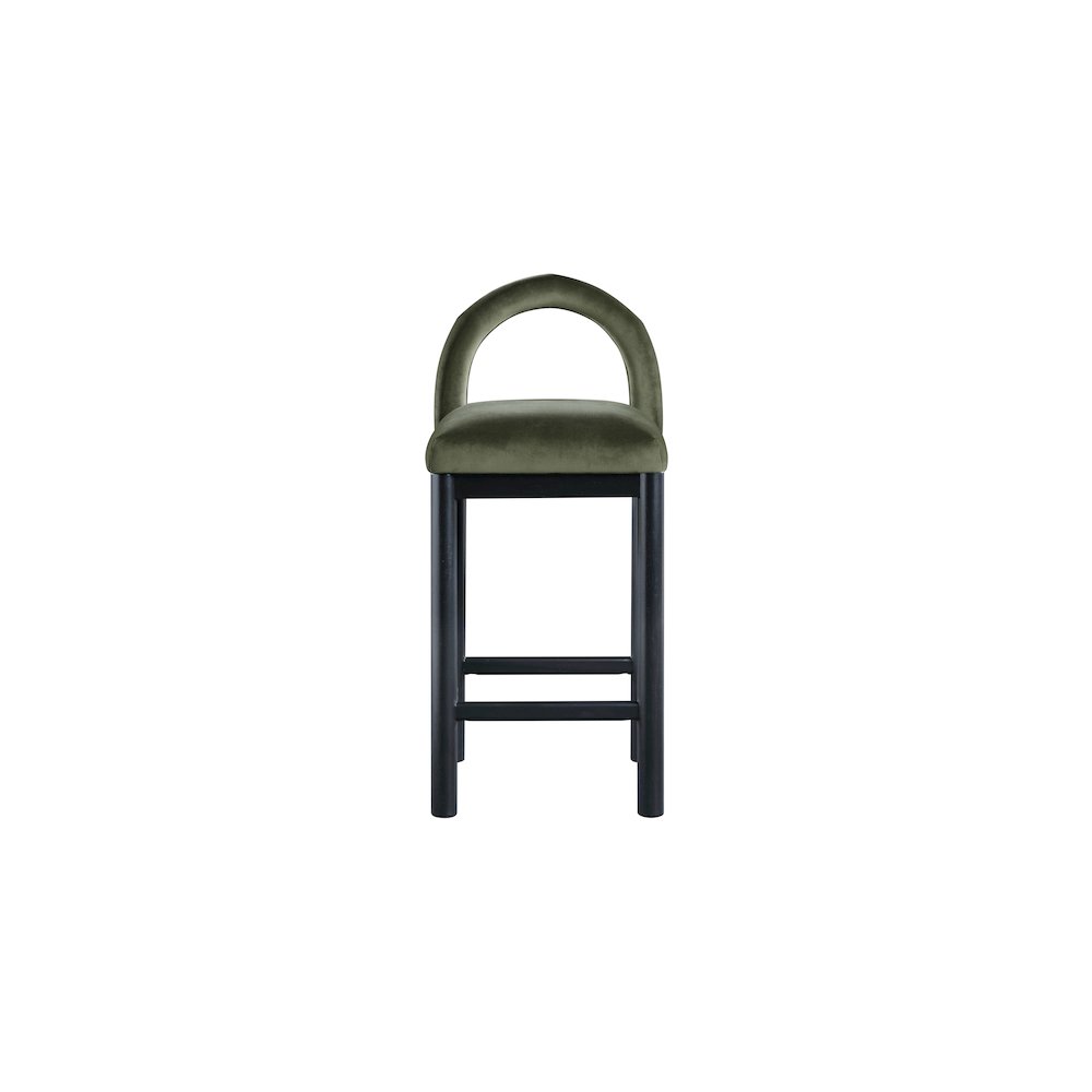 Conrad Green Velvet Counter Stool