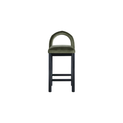 Conrad Green Velvet Counter Stool