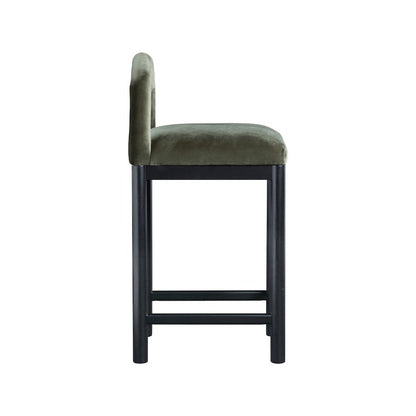 Conrad Green Velvet Counter Stool