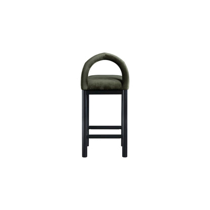 Conrad Green Velvet Counter Stool