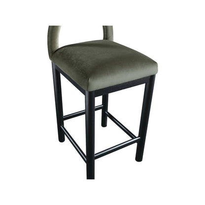 Conrad Green Velvet Counter Stool