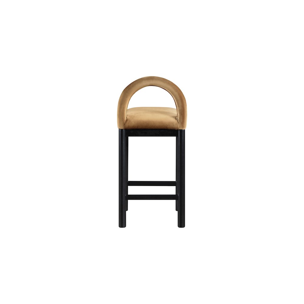 Conrad Saddle Velvet Counter Stool