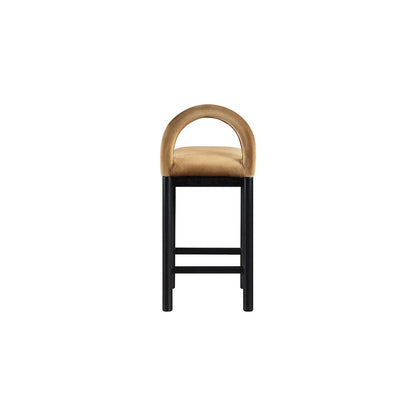Conrad Saddle Velvet Counter Stool