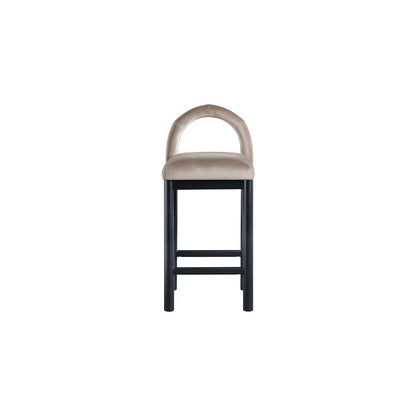 Conrad Taupe Velvet Counter Stool