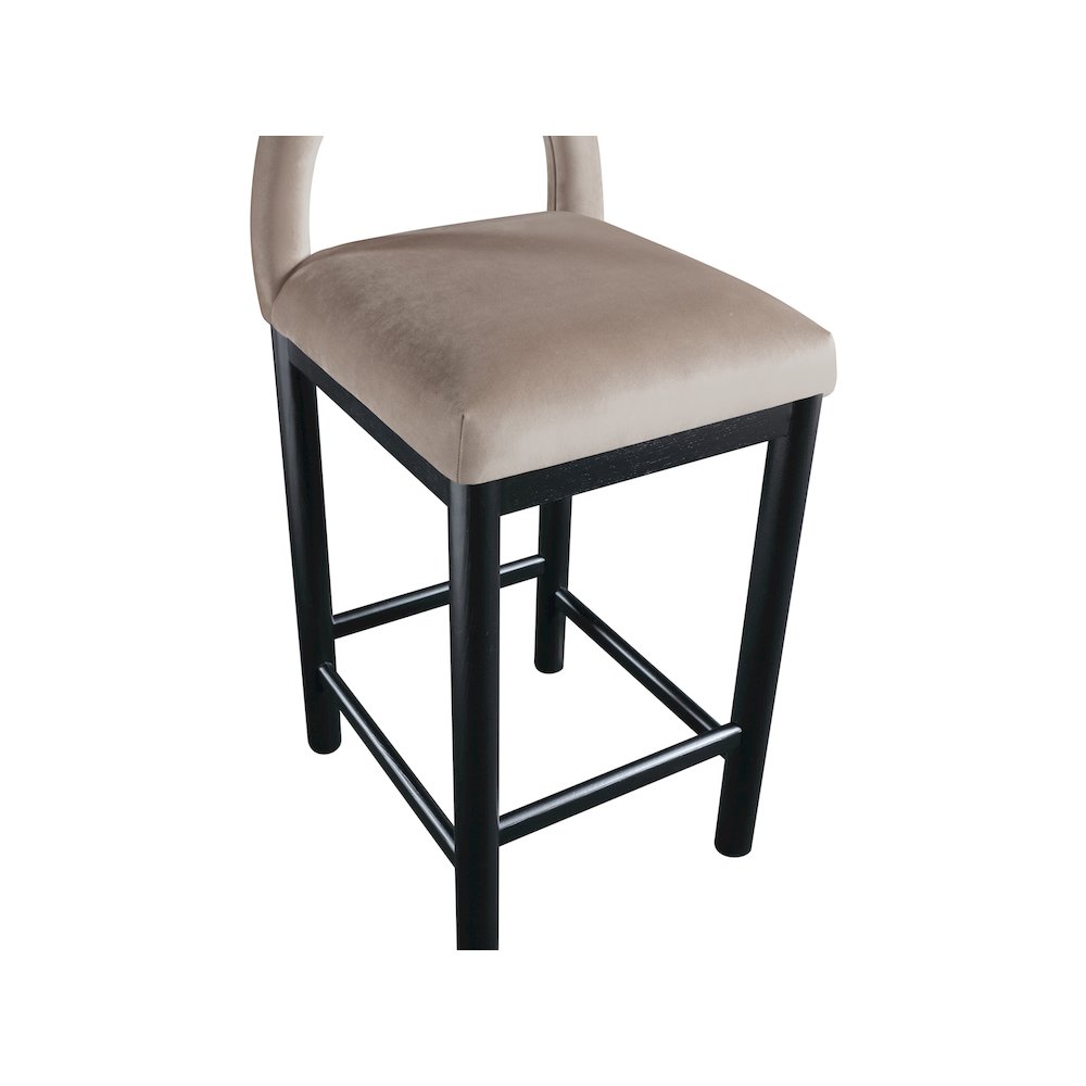 Conrad Taupe Velvet Counter Stool