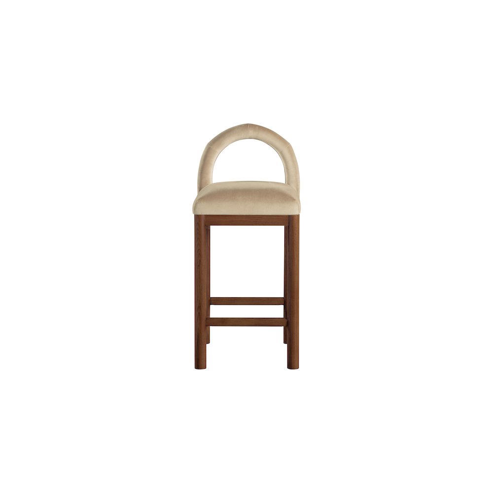 Conrad Beige Velvet Counter Stool