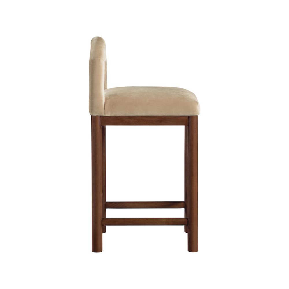 Conrad Beige Velvet Counter Stool