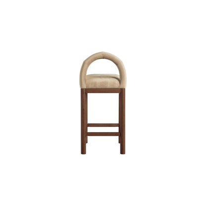 Conrad Beige Velvet Counter Stool