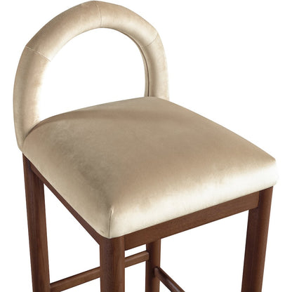 Conrad Beige Velvet Counter Stool