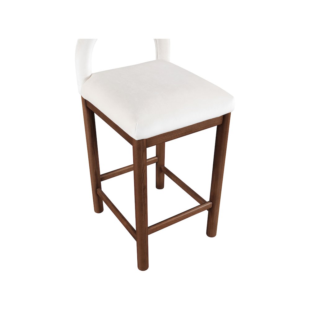 Conrad Cream Velvet Counter Stool