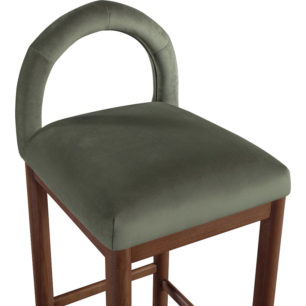 Conrad Green Velvet Counter Stool