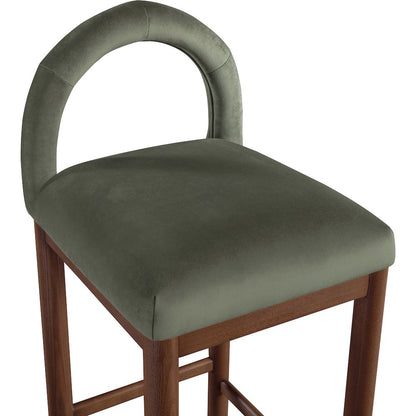 Conrad Green Velvet Counter Stool