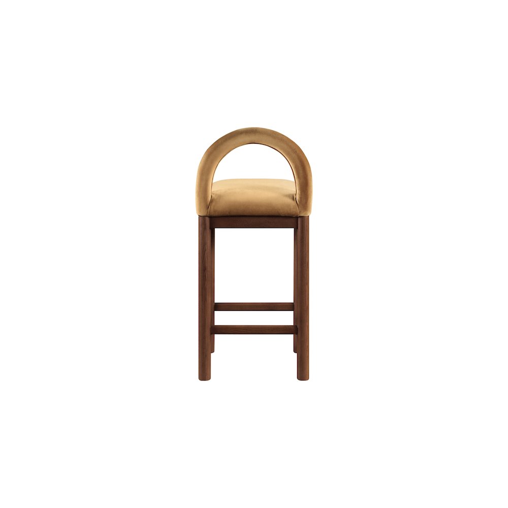 Conrad Saddle Velvet Counter Stool