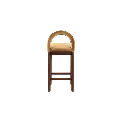 Conrad Saddle Velvet Counter Stool
